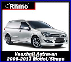 2 x Rhino Delta Van Roof Rack Steel Bars + Load Guards Vauxhall Astra 2006-2013