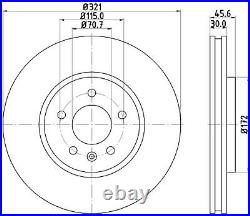 2x Brake Discs Vented For Opel Astra GTC MK6 1.6 SIDi DON Front 13502826