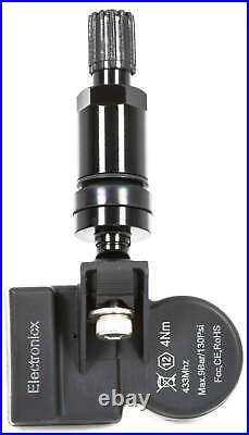 4 Tire pressure sensors RDKS Sensor Metal valve Black for Opel/Vauxhall Astra