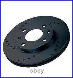 Black Diamond Drilled Solid Front Discs for Vauxhall/Opel Astra Mk4 G 1.6 98 on