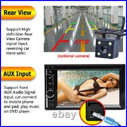 Double 2 DIN HD 6.2 Touch Car DVD Player Mirror for GPS Stereo Radio + Camera