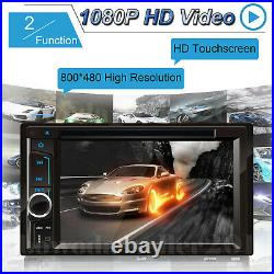 Double Din Car Stereo DVD Player Mirror Link 6.2inch HD USB Radio + Camera