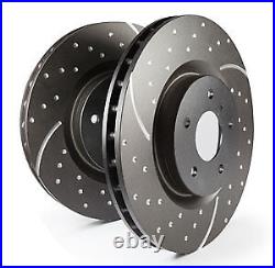 EBC Turbo Grooved Front Solid Discs for Vauxhall Cavalier Mk2 1.6 (81 83)