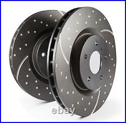 EBC Turbo Grooved Rear Solid Brake Discs for Opel Astra J 1.6 Turbo 170 HP 1215