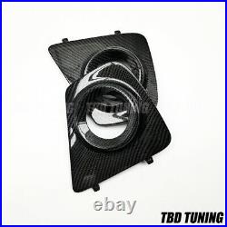 For Opel Vauxhall Astra H VXR OPC Real Carbon Fiber Fog Light Cover Surround
