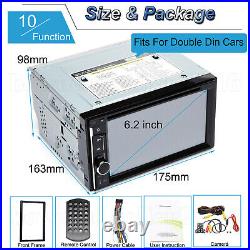 For Seat Ibiza Leon Double 2Din 6.2'' Car Stereo Radio CD DVD Player with Camera