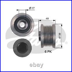 Gates Overrunning Alternator Pulley for Vauxhall Astra 1.4 Dec 2009 to Dec 2015