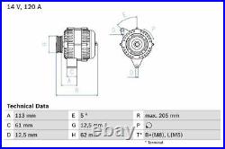 Genuine BOSCH Alternator for Vauxhall Astra CDTi 150 Z19DTH 1.9 (08/04-03/09)