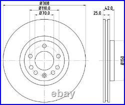 Mintex MDK0241 Front Disc Brake Set Fits Opel Vauxhall