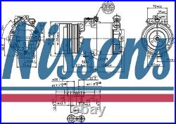 NISSENS Aircon Compressor 89322 for OPEL ASTRA (1998) 2.0 DI etc