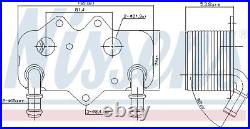Oil Cooler, engine oil for OPEL SAAB NISSENS 90781