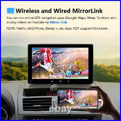 Portable 7 Car Radio Stereo Touch Screen Android Auto CarPlay Head Unit GPS Nav