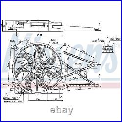 Radiator Fan For Vauxhall Astra G/MK4 1.8 16V Nissens 1314539 1341299 1341344