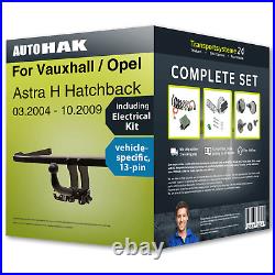 Towbar detachable for VAUXHALL / OPEL Astra H Hatchb. 04- + 13pin spec. E. Kit FP
